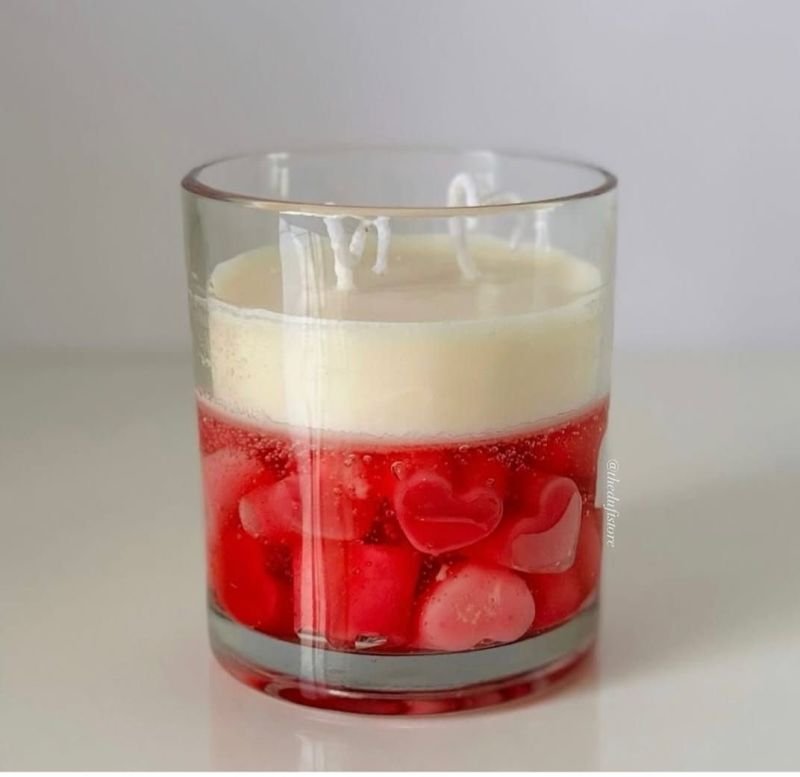 Soy Wax Scented Jar Candles With Small Hearts