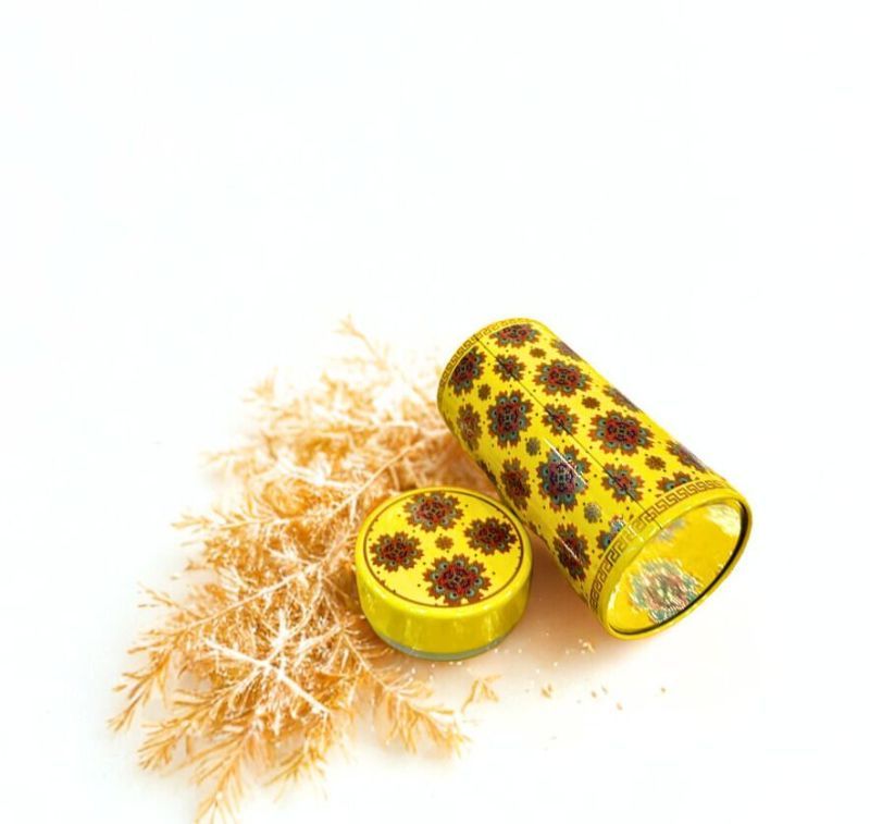 Yellow Printed Tin Can