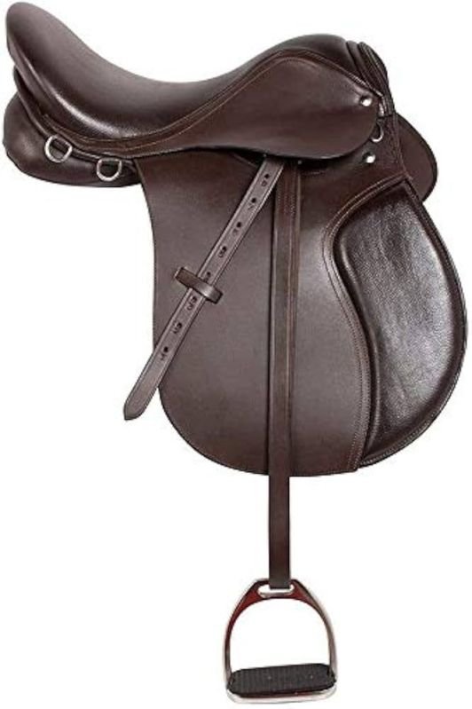 Brown Plain Leather Horse Saddle