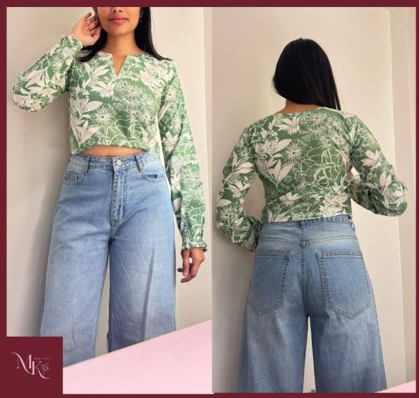 Ladies Floral Print Crop Top