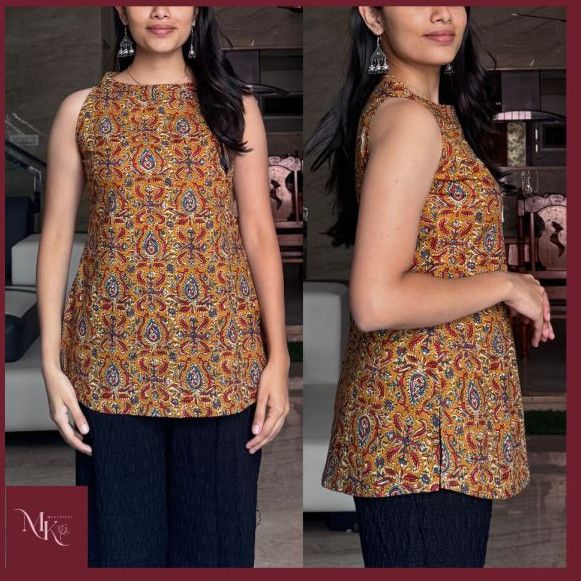 Ladies Kalamkari Print Top