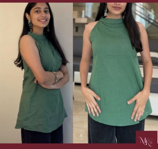 Ladies Kantha Work Sleeveless Top