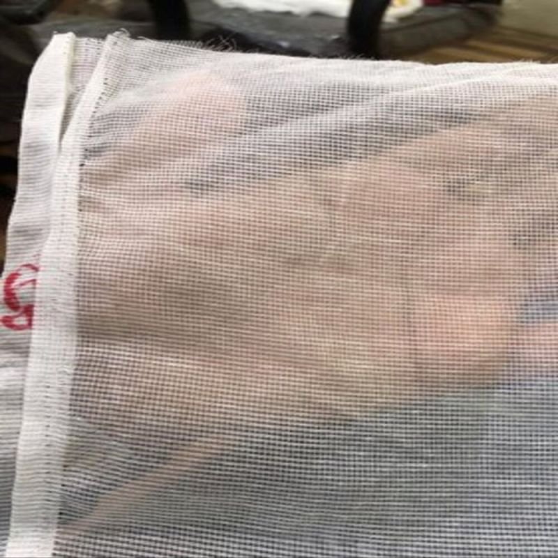 Nylon White Super Net Plain Fabric