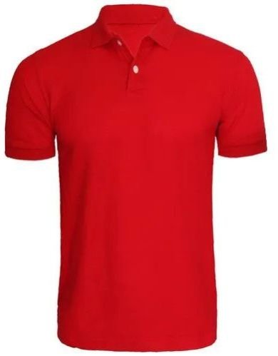 Mens Polyester Half Sleeve Plain Polo T-Shirts