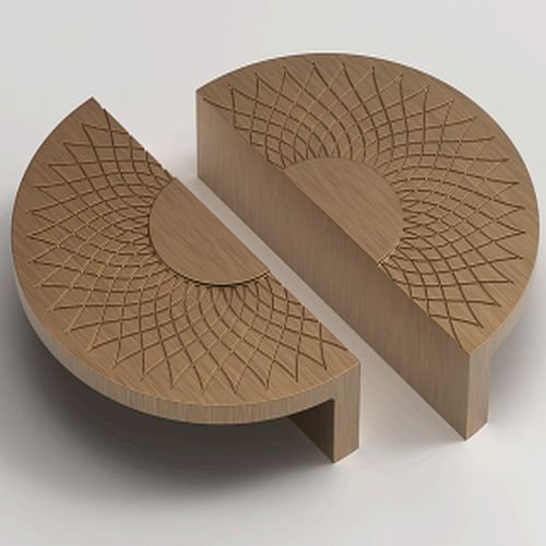 RB-MPH-002 Brass Moon Pull Handle