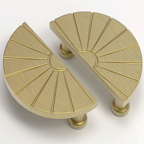 RB-MPH-005 Brass Moon Pull Handle