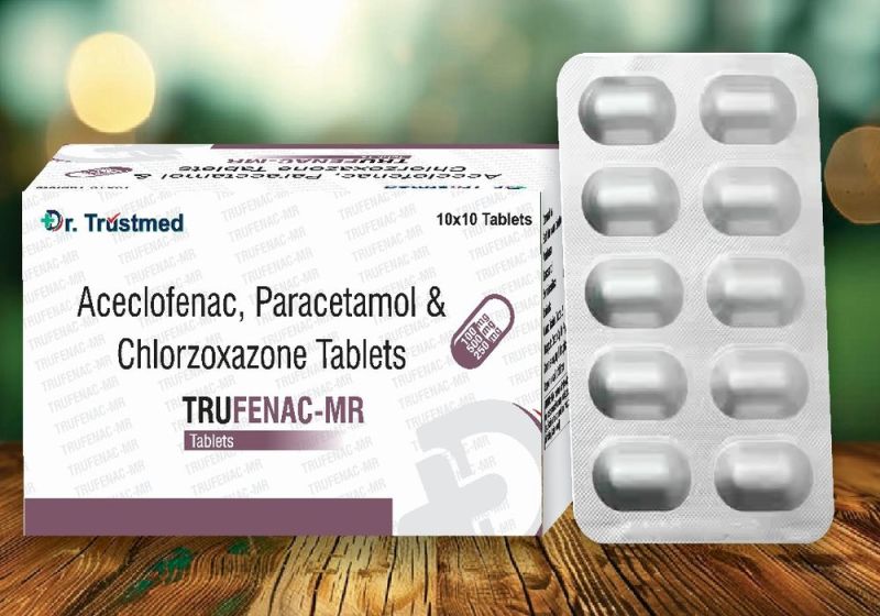 Aceclofenac, Paracetamol & Chlorzoxazone Tablets