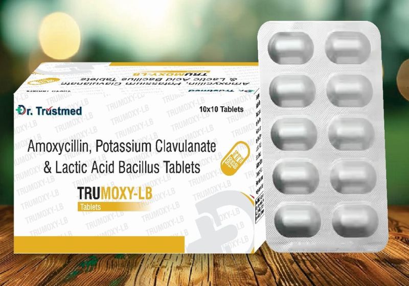 Amoxycillin, Potassium Clavulanate & Lactic Acid Bacillus Tablets