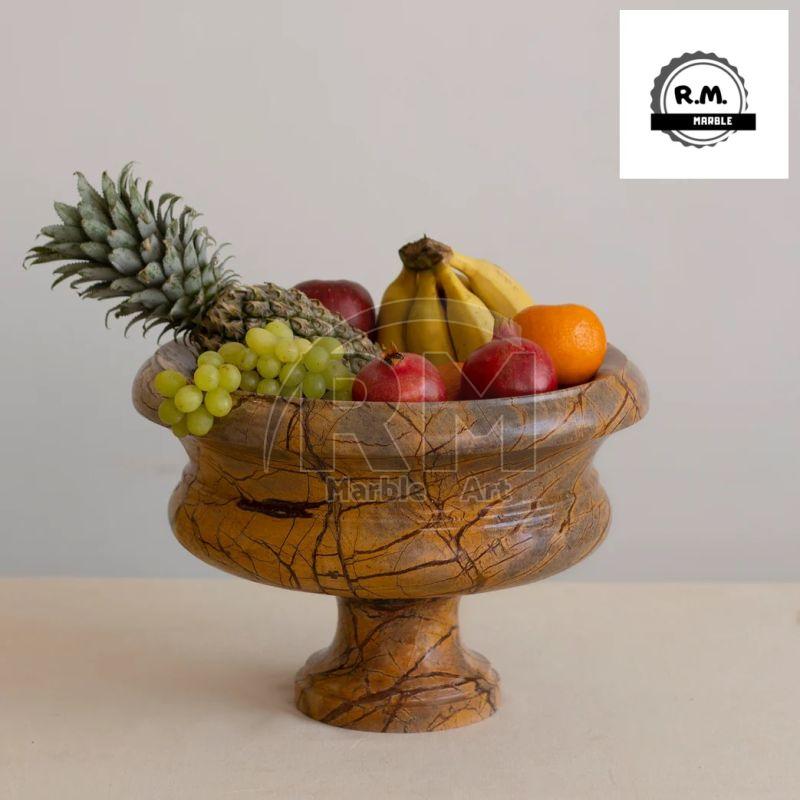 14 Inch Bidasar Marble Fruit Bowl Stand