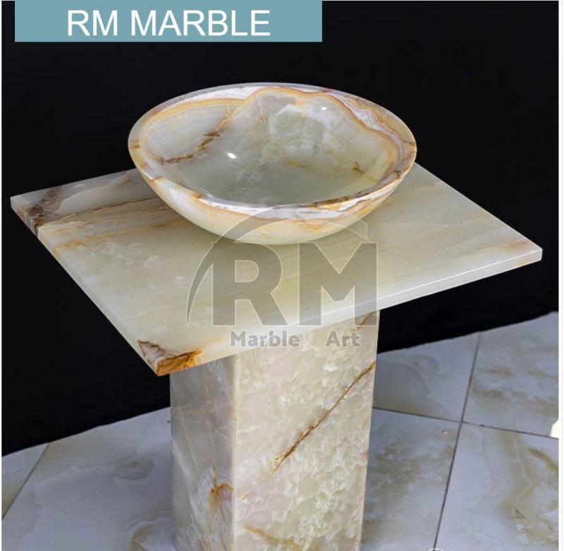 Round Marble Wash Basin Sink