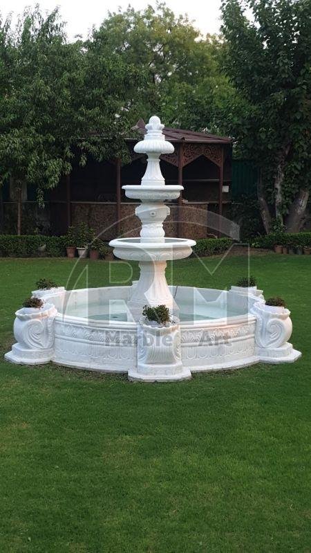 White Marble Outdoor Fountain