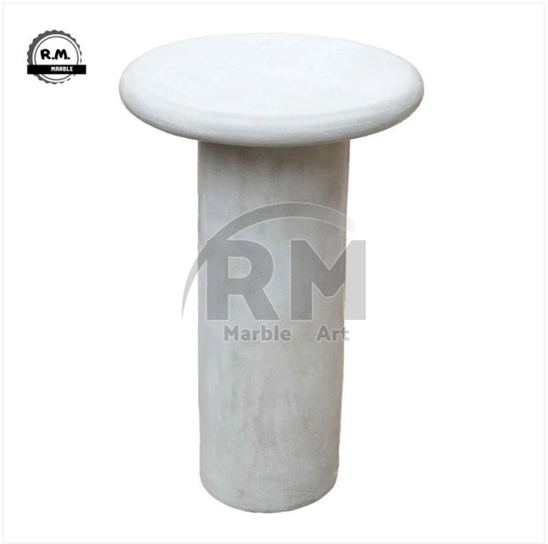 White Marble Round Side Table