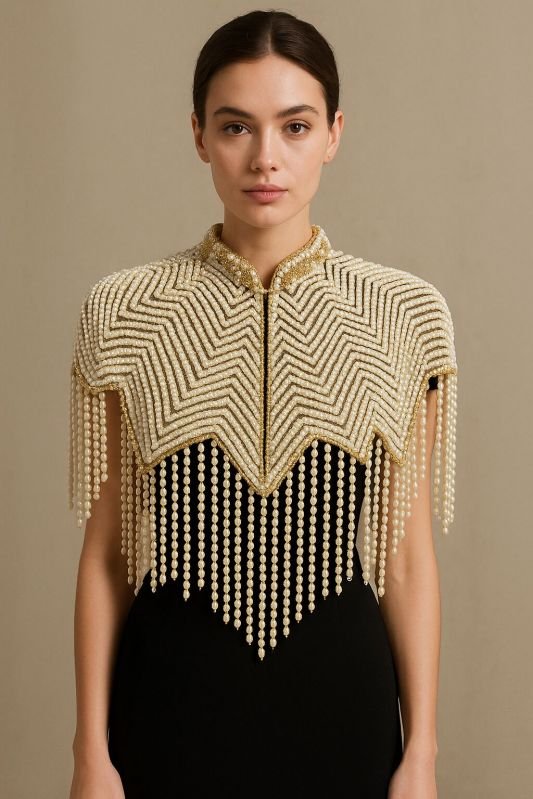 White Gold Poncho Blouse