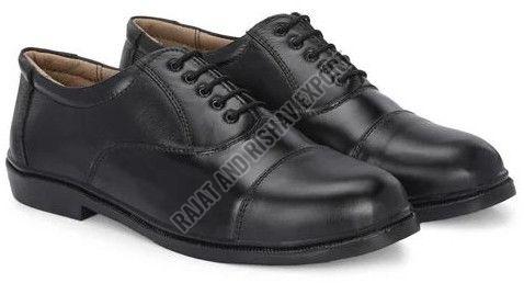 Mens Black Police Oxford Shoes