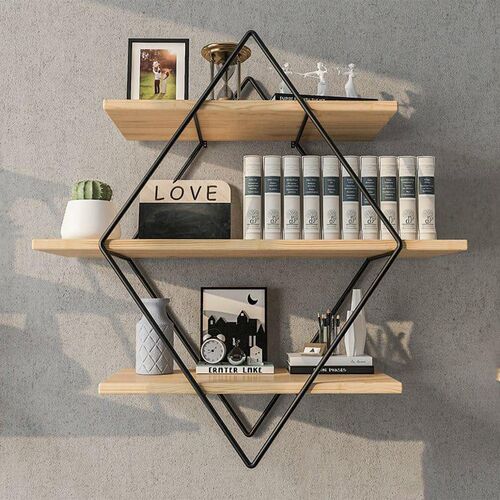 Three Tier Decorative Metal Wall Shelf