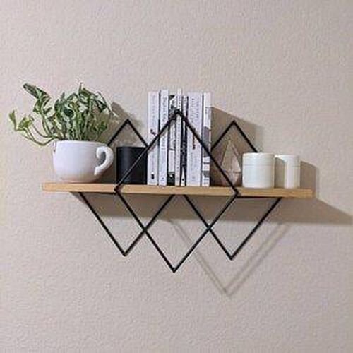 Rombus Decorative Metal Wall Shelf
