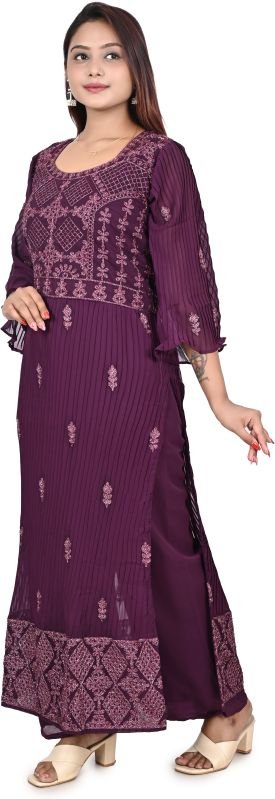 Womens Embroidery Festive Party Wear Kurti Pant Set