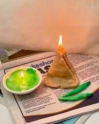 Handmade Samosa Shape Candle