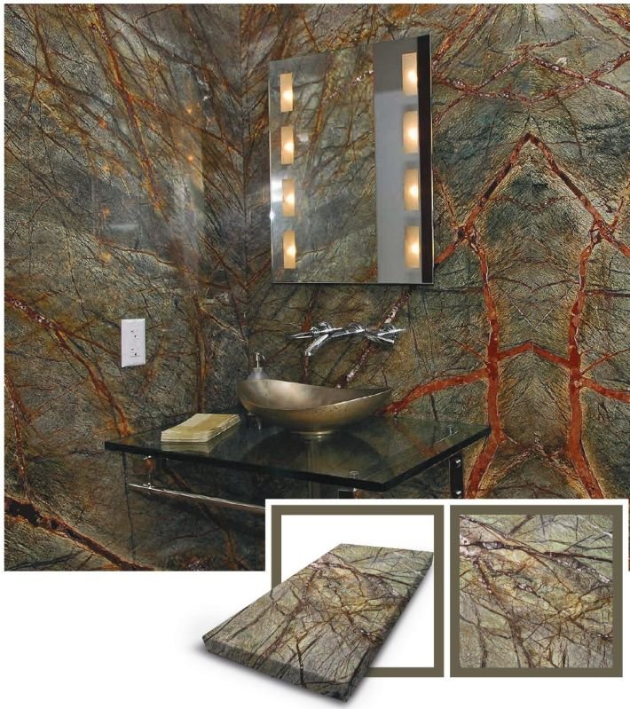 Rainforest Green Marble Slab