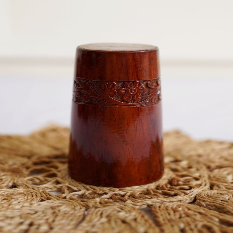 Set OF 6 Handcrafted Wooden Glasses