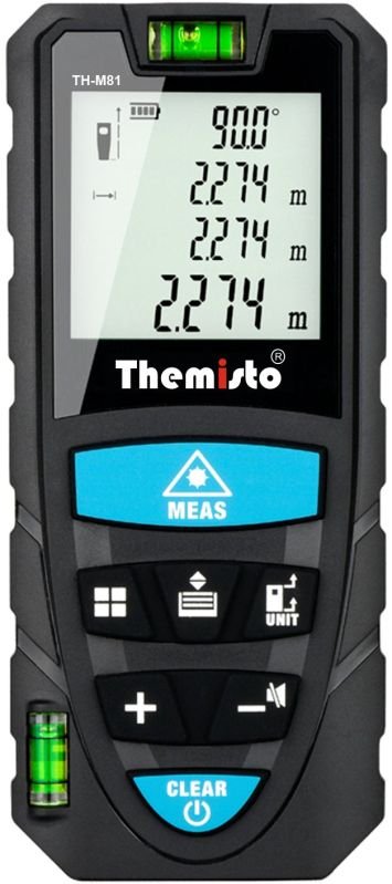 Themisto 50m Laser Distance Meter with Backlit LCD