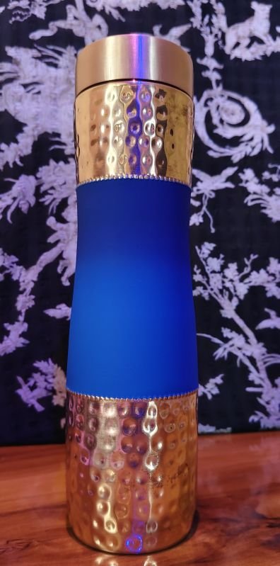 Hammered Pure Copper Matte Finish Bottle