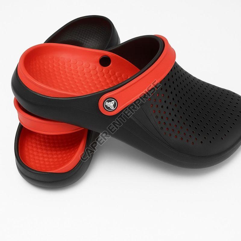 Red & Black Unisex Classic Slip-On Clogs
