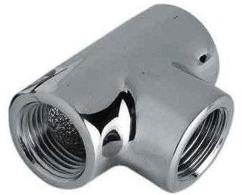 1/2 Inch CP Brass Tee