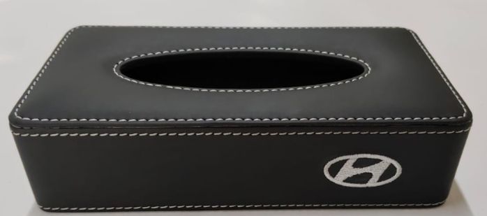 Honda Black PU Leather Tissue Box