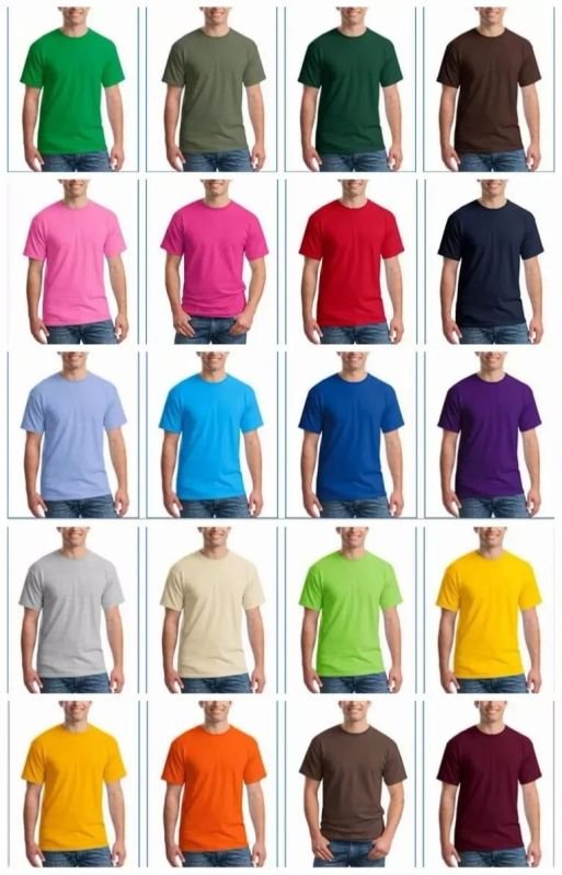 Mens Round Neck Plain T Shirt