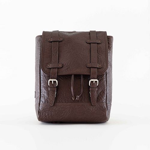Ladies Dark Brown Leather Backpack Bag