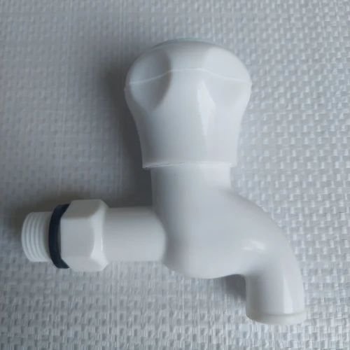 White Plastic Short Body Bib Cock