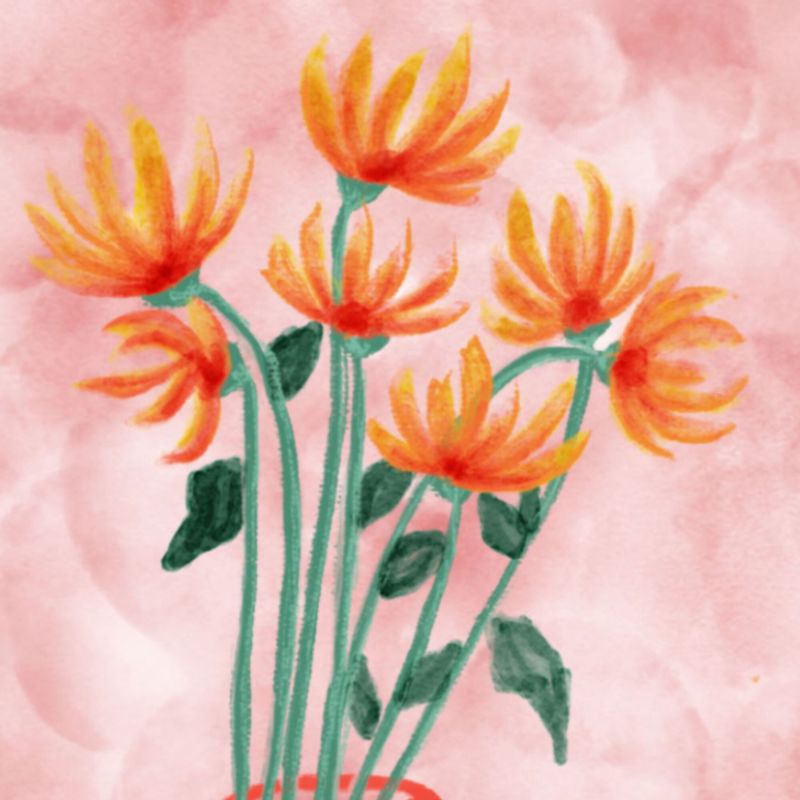 Floral Postcard