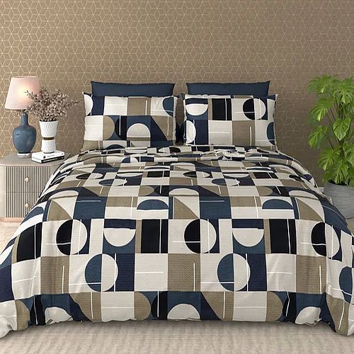 Porcine Print Queen Size Cotton Satin Bedsheet Set