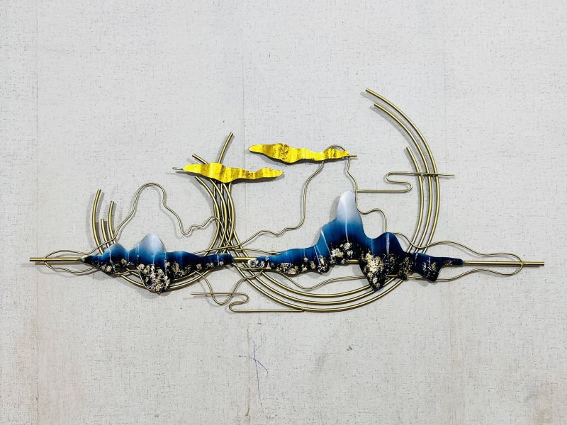 Abstract Mountain Landscape Metal Wall Art