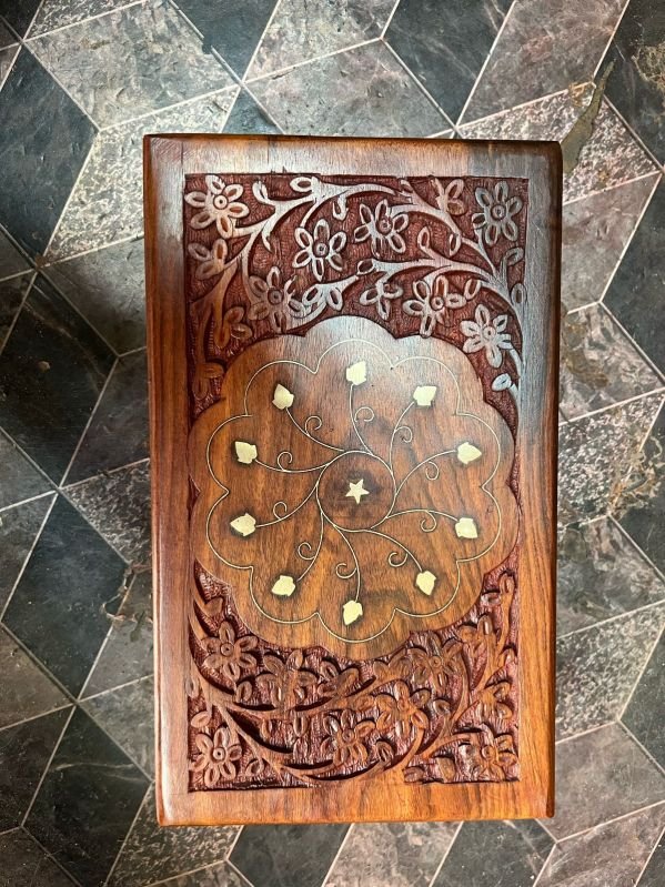 Rectangular Wooden Handmade Sheesham Wood Jewellery Box
