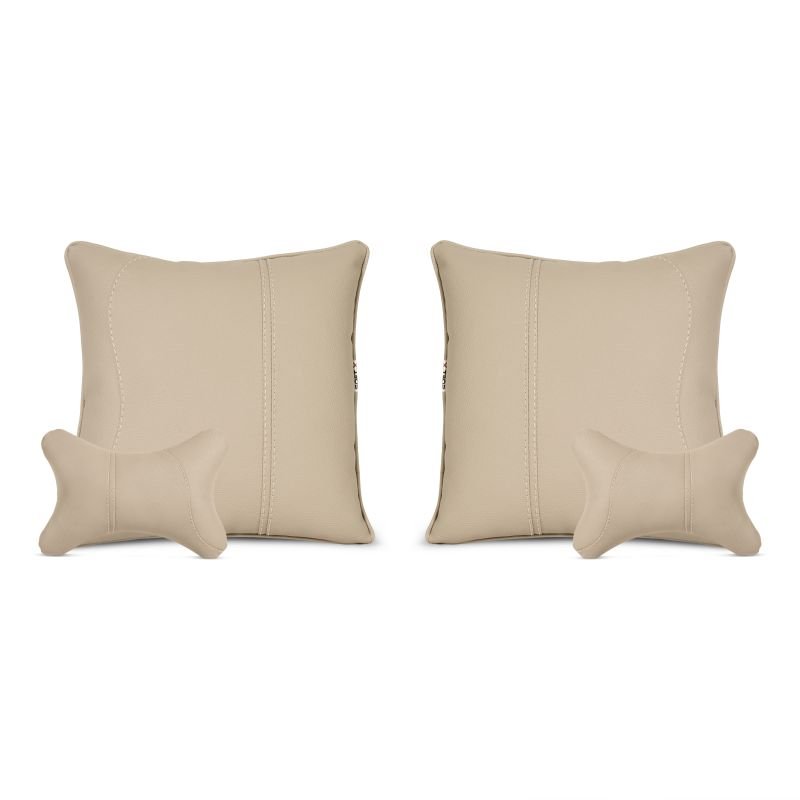 PVC Leather Car Neck Pillow Set