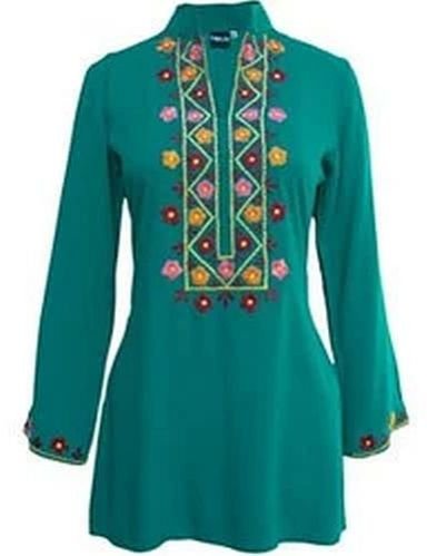 Ladies Green Full Sleeves Kurti