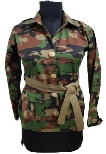 Ladies Military Print Jacket