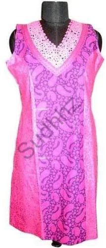 Ladies Pink Fancy Cotton Tunic