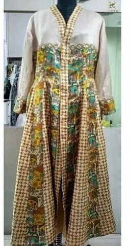 Ladies Printed Silk Islamic Abaya