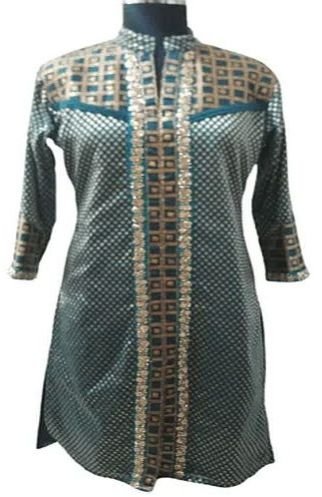 Ladies Silk Full Sleeve Designer Kurti