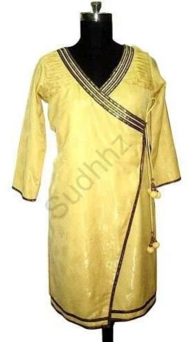 Ladies Yellow Silk Kurti