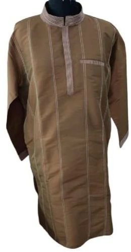 Mens Brown Silk Kurta