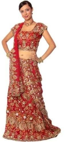 Red Heavy Embroidered Lehenga Choli