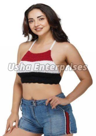 Ladies Halter Red Top