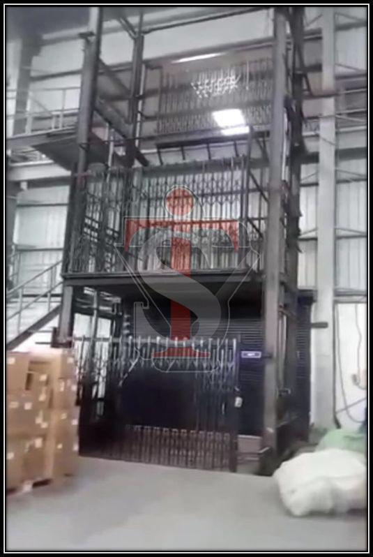 Double Mast Hydraulic Goods Lift