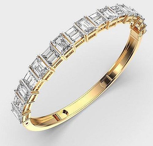Lab Grown Diamond Bracelet With Yellow Gold
