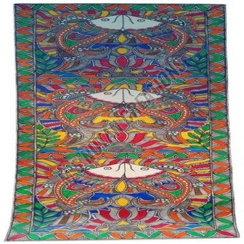 Birds And Fish  Madhubani Painting