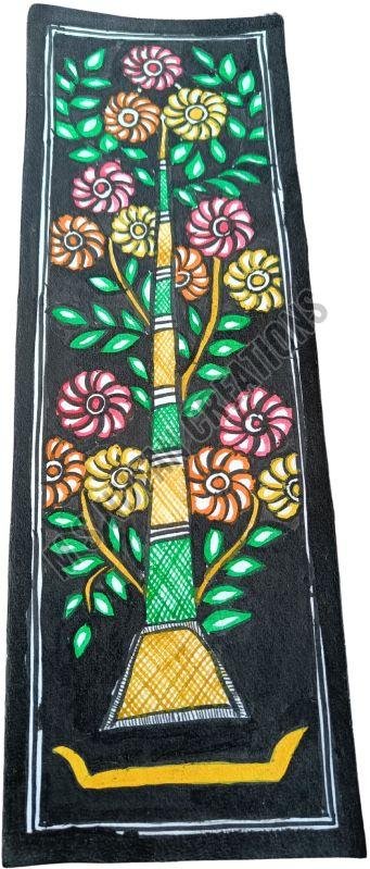 Multicolor Flower Mithila Painting